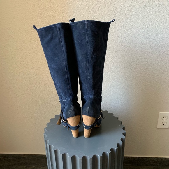 $78🔥Navy suede boots size 39 or 8.5 US - Picture 4 of 7